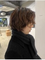 ナヌークカフラ(nanuk kafla)&nbsp;ショートボブにくせ毛っぽくパーマを