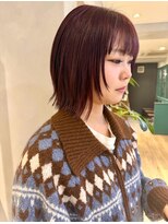 エミス バイ メルト 吉祥寺(emis by melt)&nbsp;［山浦琴実］ブリーチなしダブルカラー艶感ワインレッド