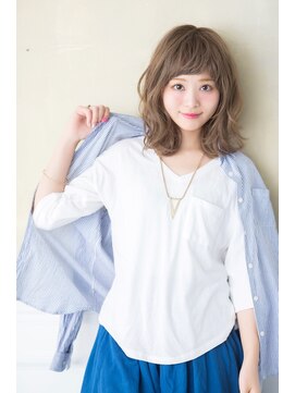 コル(CoL) オン眉前髪ふわミディ×透明感ラベンダーアッシュ