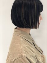 ヴァンキャトル デニム(vingt_quatre denim)&nbsp;黒髪ボブ×太めハイライト