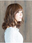 ≪旭市美容室パザパ≫愛されカールのふんわりくびれセミディ