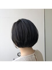 ミニボブ×アッシュグレージュ☆  藤田hair　シンプルショート