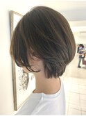 #ナチュラルショート#オリーブグレージュ