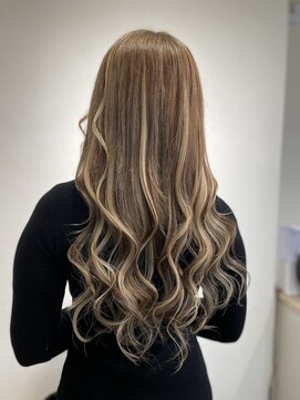 アンク クロス 関内店 ハニーベージュハイライト