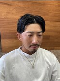 ナチュラルパーマセンター分け