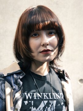 ピークアブー 原宿ハラカド(PEEK-A-BOO) ボブウルフレイヤー顔まわり前髪デザインカラーブロック多毛