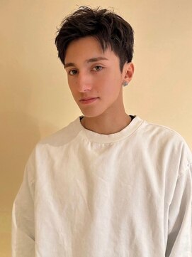 トップヘアー アヴェニュー 刈谷(TOPHAIR Avenue) 爽やかアップバングスタイル/アッシュブラック/前髪パーマ