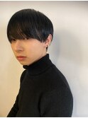 黒髪ナチュラルマッシュオイル仕上げ韓流ツーブロック
