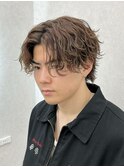 波巻きスパイラルパーマツイストスパイラルパーマメンズマッシュ