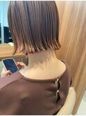 【恒吉佐央理】襟足すっきり切りっぱなしボブ/ハイトーンボブ