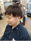 ツーブロックショート