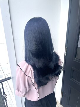 ヘアスタジオ アルス 御池店(hair Studio A.R.S) 透明感ブルーブラック10代20代韓国風ブルージュダブルカラー