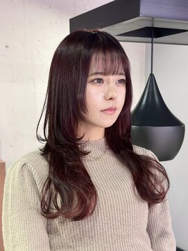 ピチカート パクト(pizzicato pacto) ロングウルフ/ボルドーカラー