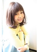 大人可愛い薄めバングくびれヘアヘルシースタイル☆髪質改善