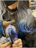 刀剣乱舞 山姥切長義 インナーカラー シルバー ブルー 裾カラー