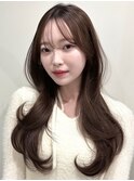 韓国風/レイヤー/小顔/前髪カット/髪質改善/グレージュ/透明感