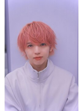 ポプルス(popls) メンズウルフ/ピンクカラー/マッシュウルフ