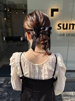 スミ(sumi)&nbsp;編み下ろしスタイル/サテンリボン