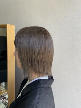 カンナカンナ 三佐店(cannaCANNA) 切りっぱなしボブ×milk tea beige×透明感カラー