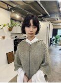 ショートボブ/ニュアンスパーマ/顔周りカット/レイヤーボブ