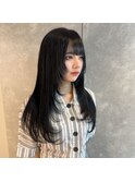 プルエクステ10代20代黒髪ロングレイヤーカット
