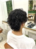 メンズパーマ/サーフ系/ツイスパ/王道/センターパート