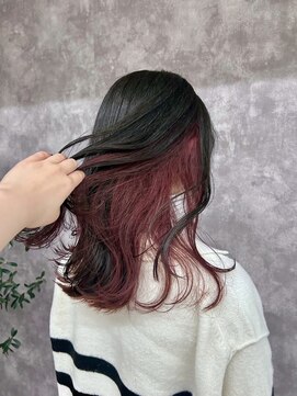 ラウル(Laulu) くびれヘア/アプリコットオレンジ/夏のヘアアレンジ/佐倉