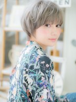 モッズヘア 越谷(mod's hair)&nbsp;ハイトーンカラーグレーベージュ小顔マッシュh4越谷10代20代30代