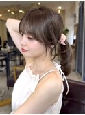 美髪レイヤーカット／顔まわりレイヤー／ロングレイヤ 一/前髪