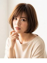フープ 川越(hoop)&nbsp;白髪ぼかしハイライト×くすみカラーの軽やかボブ/川越/白髪染め