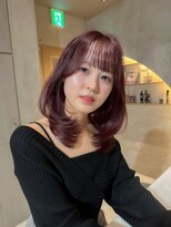 レーヴバイロンド 仙台(Reve by Lond)&nbsp;ミディアムレイヤーカット透明感カラー前髪カット仙台髪質改善