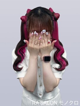 アールエーサロンモノクロ 秋葉原(RA SALON モノクロ) 【推し活ヘアメ】立体リボンツインヘア