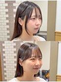 縮毛矯正×顔周りカット