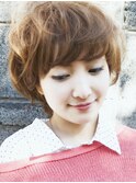 お洒落ふんわりショートボブ