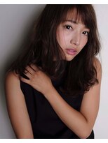 ヘアデザイン ソラ(Sola)&nbsp;ノームコアグレース ゆるふわウェーブミディ×暗髪ブラウン