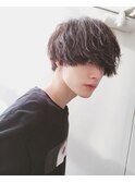 前髪長めマッシュ ツイストスパイラル