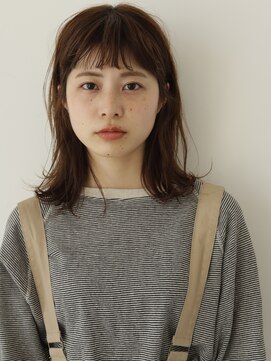 エヌ 烏丸(enu) 外ハネロブ×ナチュラルブラウン