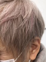 パウダーヘアー ルミニティ(powder hair luminity)&nbsp;グレイショートポイントピンク◎20代30代40代50代