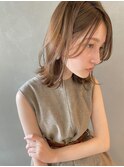 【PARK】外ハネレイヤーロブ×シアーブラウン