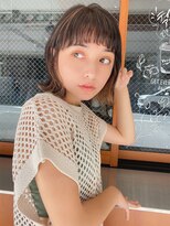 ルービック 難波(Rubik's)&nbsp;フェザーバング/インナーカラー/大人かわいいウルフ外ハネボブ