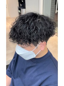 メンズフィール 東梅田店(MENS FEEL) 【強め】波巻きパーマ黒髪マッシュスタイル　MENSFEEL東梅田店