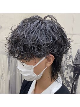 ウェーブ(WAVE) くびれマッシュウルフ×波巻きパーマ/メンズパーマ