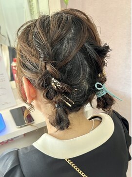 ジェネータ 新横浜店(GENETA) ねじねじツインお団子【ヘアセット/新横浜】