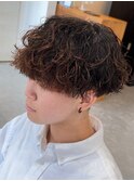 波巻きスパイラルパーマツイストパーマメンズマッシュパーマ
