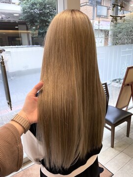 シエル バイ ケンジ 登戸 生田(CIEL by KENJE) 【ブリーチあり】ハイトーンベージュ