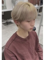 キートス(Kiitos)&nbsp;【ハイトーン男子】シースルーマッシュ×ホワイトベージュカラー