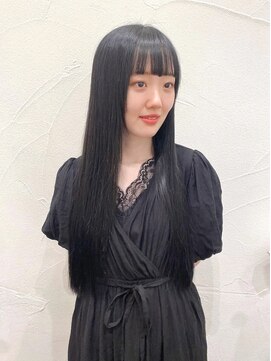 アッシュ 中目黒店(Ash) ブリーチ無しブルーブラックカラー