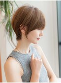 大人かわいい前髪セシルカットココアブラウンフリンジウェーブ