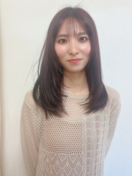 浪漫館 サンク(CINQ) セミロングレイヤーカット@岩下9月