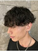 メンズマッシュ波巻きスパイラルパーマメンズパーマ
